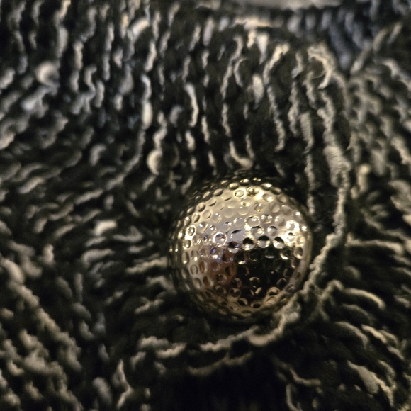 BCBG Maxazria Medium Tweed Knit Sweater Cardigan - Black, One Button - Picture 3 of 9